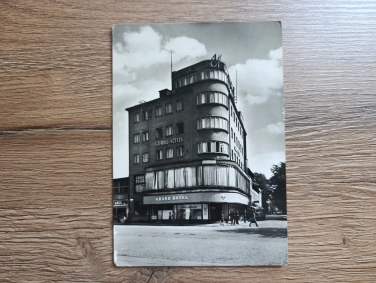 ŠUMPERK – Grand Hotel, stará černobílá pohlednice