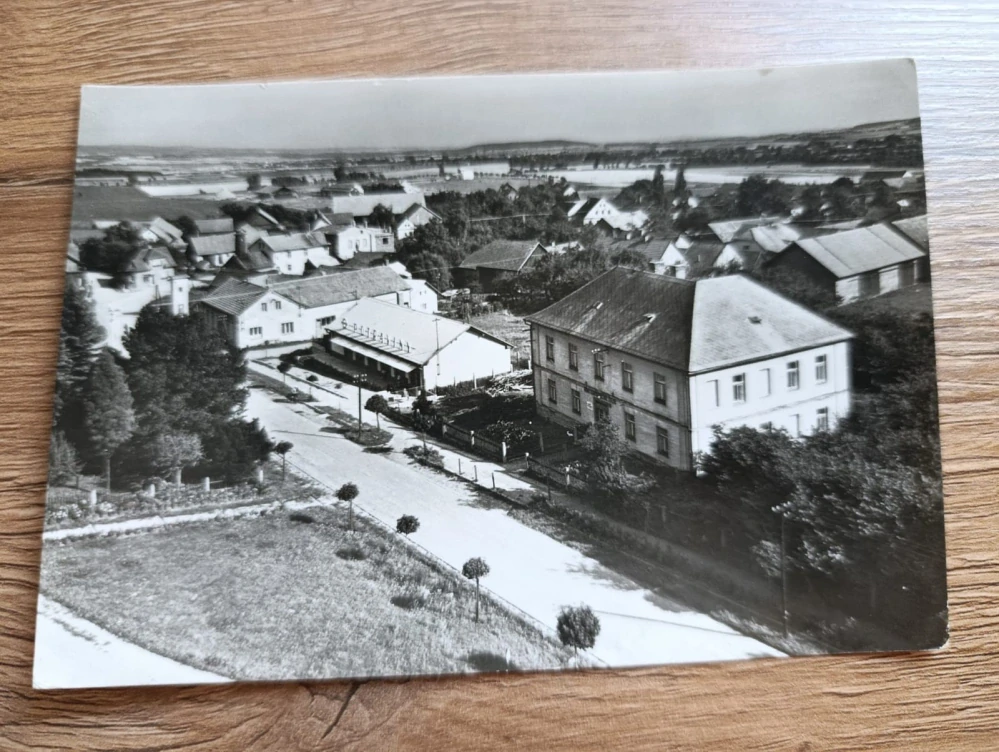 BOHUSLAVICE – celkový pohled na obec, stará pohlednice