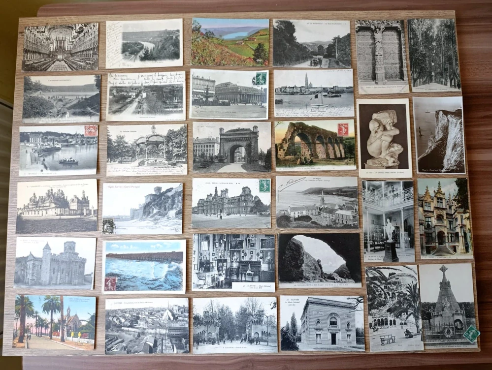 Staré pohlednice Francie Anglie Evropa 32 ks cca 1900–1930