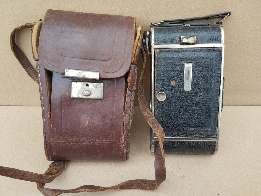 Starý německý fotoaparát Balda + pouzdro