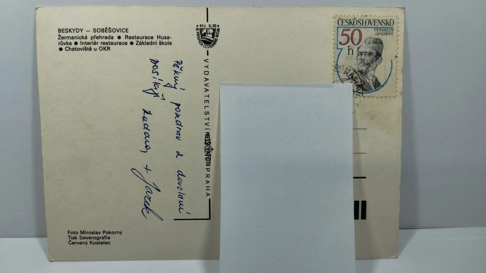 Starý pohled - pohlednice obec SOBĚŠOVICE