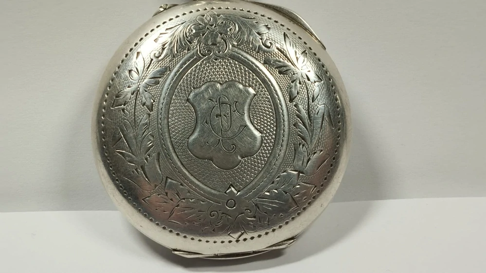 Starožitné stříbrné kapesní hodinky cca 1920 | punc 0,800