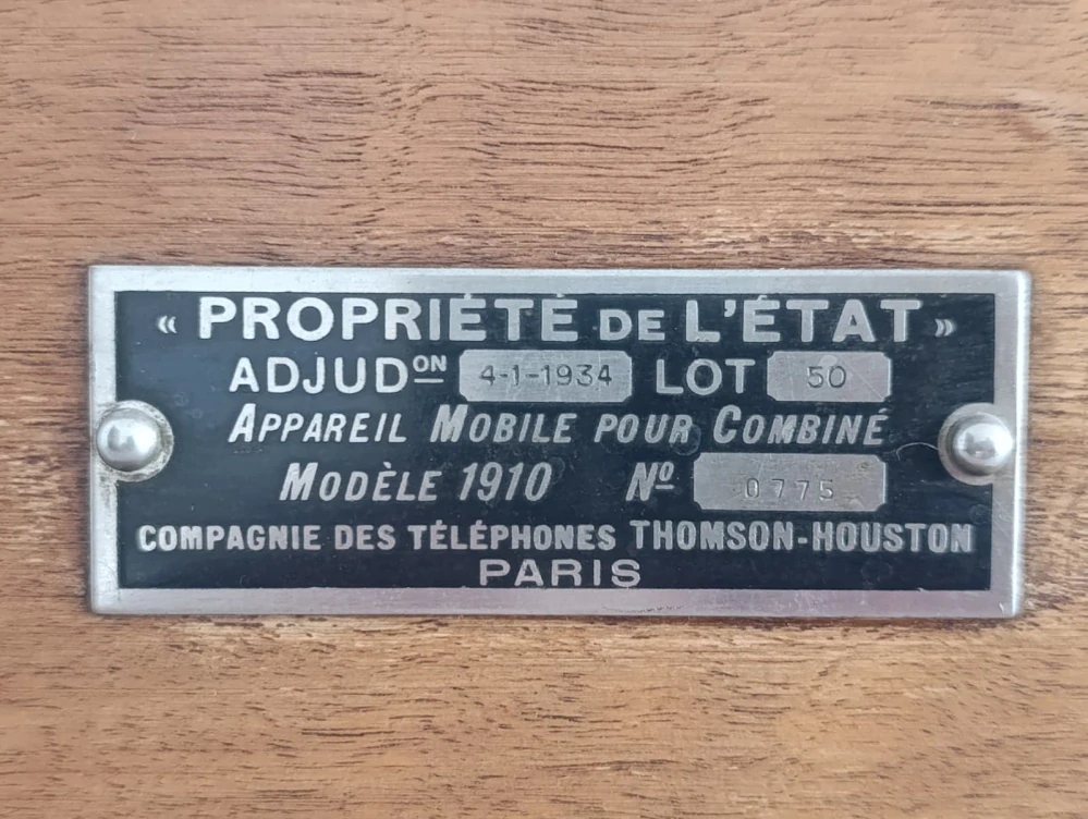 Starožitný francouzský telefon 1910 Thomson-Houston 