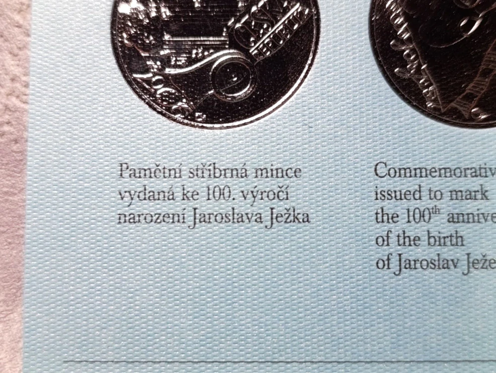 Stříbrná pamětní mince 200 Kč 2006 -J.Ježek BK