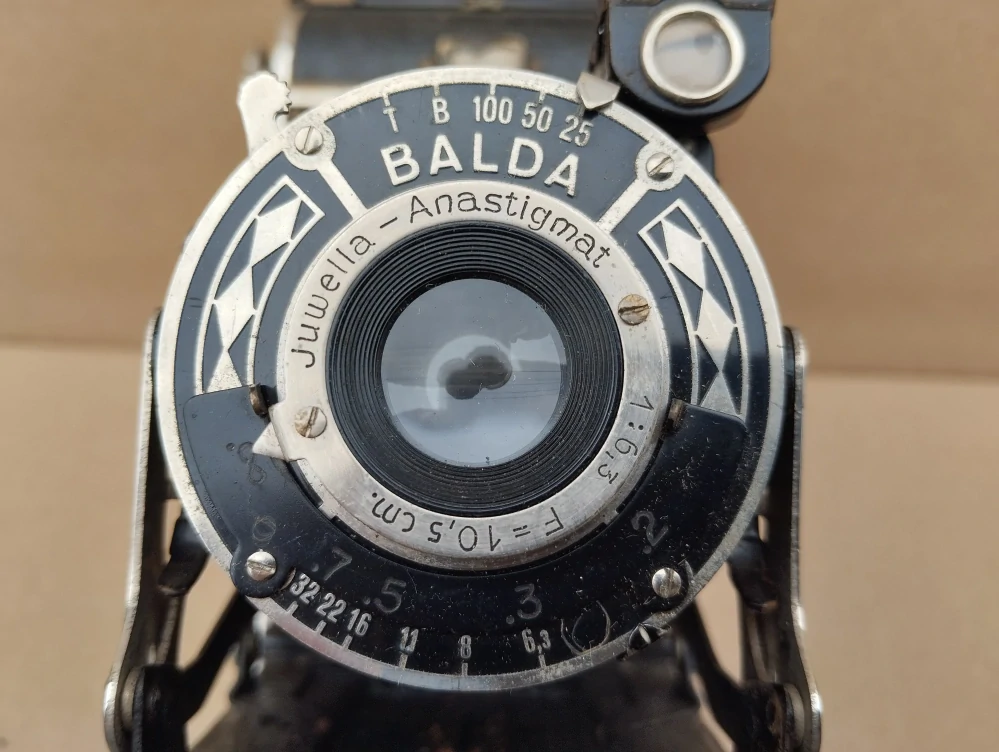 Starý německý fotoaparát Balda + pouzdro