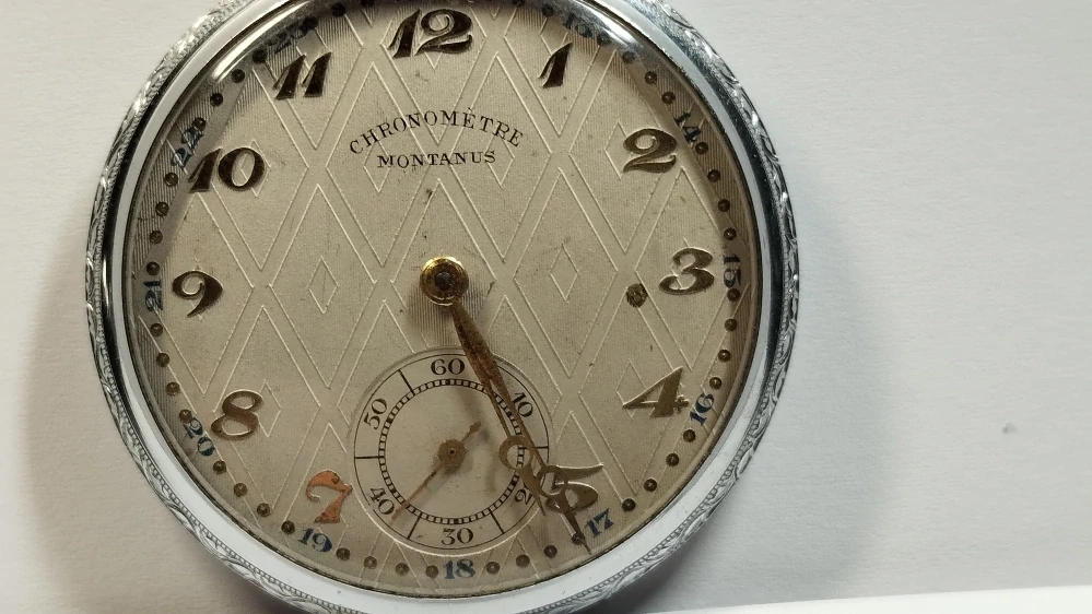 Pánské pěkné kapesní hodinky CHRONOMETRE MONTANUS