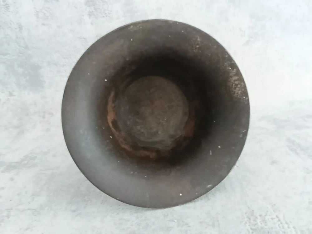 Starý litinový válečný hmoždíř 1914–1916 s reliéfem děla | 1,65 kg | originální starožitnost