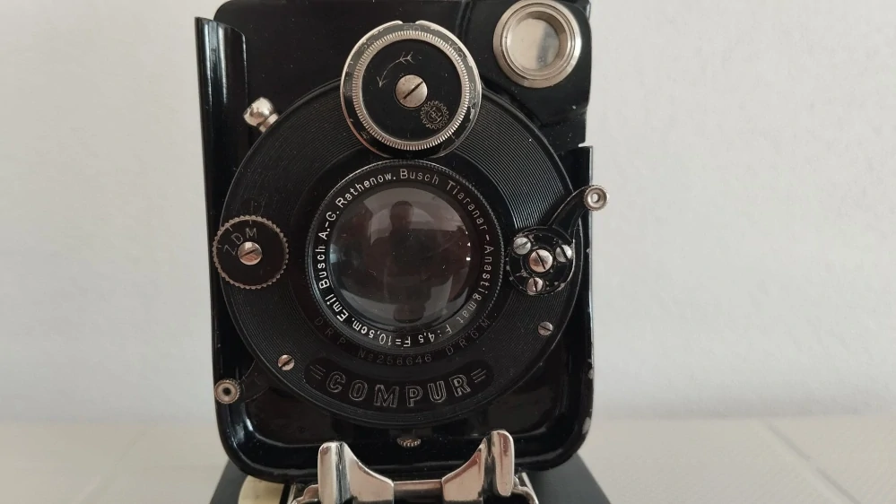 Starý fotoaparát Glunz mod. 333 Tiaranar-Anastigmat, dekorace, do sbírky