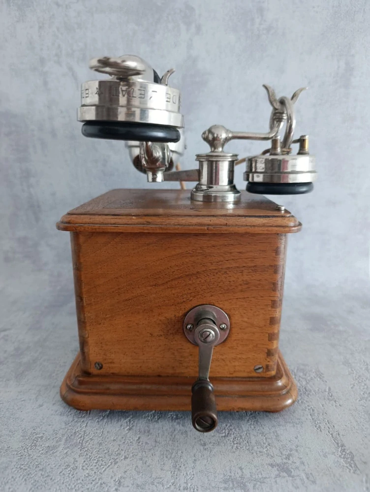 Starožitný francouzský telefon 1910 Thomson-Houston 