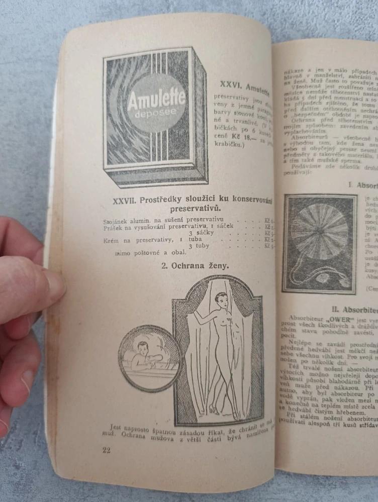 Prostředky k zabránění nákazy a těhotenství HYDIKO  - 1930