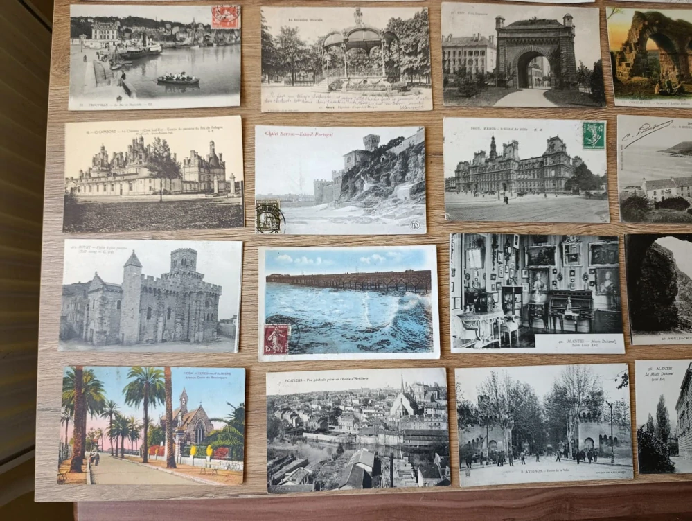 Staré pohlednice Francie Anglie Evropa 32 ks cca 1900–1930