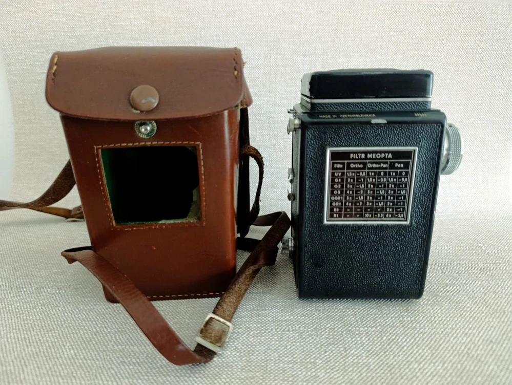 Flexaret V Meopta Belar 3,5/80 + pouzdro a krytka objektivů č.34