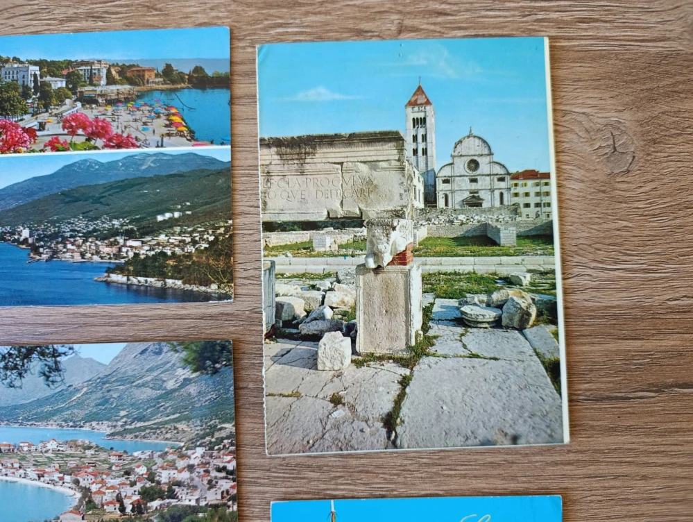 8x staré pohlednice Jugoslávie Chorvatsko Split Zagreb Opatija