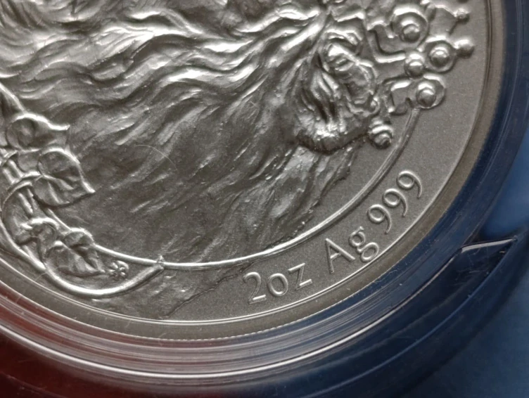 Stříbrná mince Český lev 2021 2 oz Ag 999 | Česká mincovna | limit 1000 ks UNC