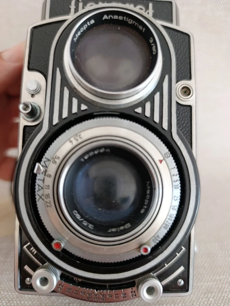 Flexaret V Meopta – Belar 3,5/80, krytka, pouzdro a popruh (č.28)