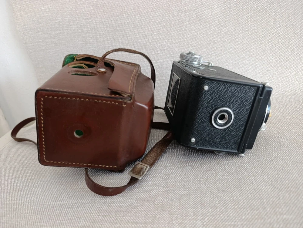 Flexaret V Meopta Belar 3,5/80 + pouzdro a krytka objektivů č.34