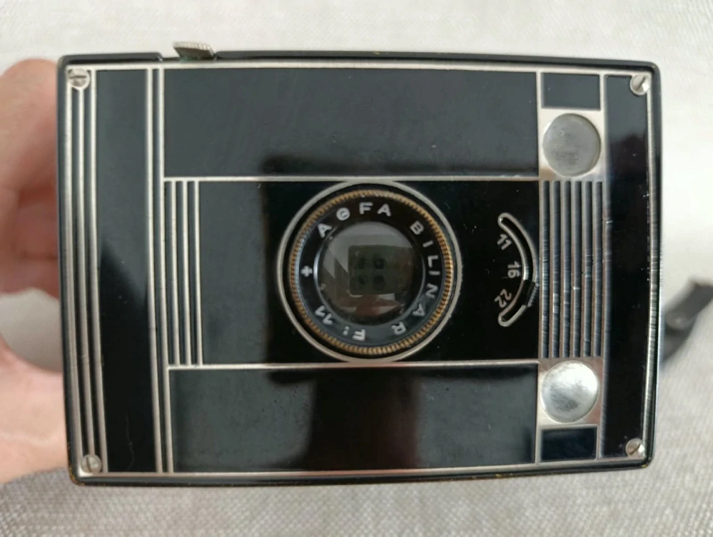 Starý měchový fotoaparát Agfa Billy-Clack Bilinar F:11 + pouzdro   č.76