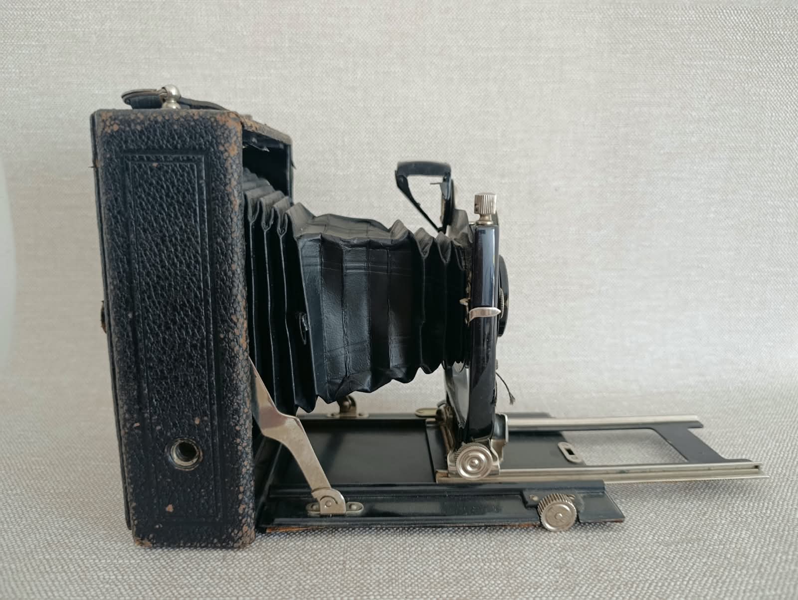 Velký fotoaparát Welta Meyer Unofokal 4,5/13,5 Compur – měchový fotoaparát, čtěte popis č.106