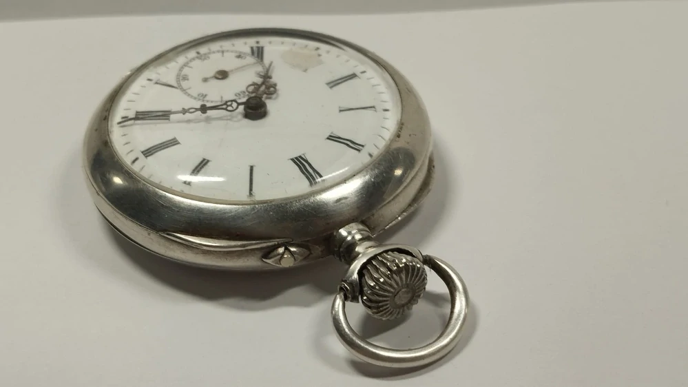 Starožitné stříbrné kapesní hodinky cca 1920 | punc 0,800