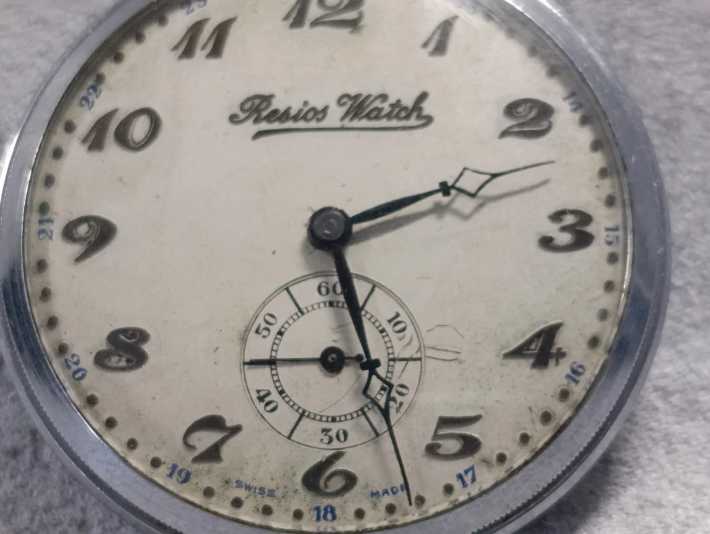 Starožitné zachovalé kapesní hodinky RESIOS Watch