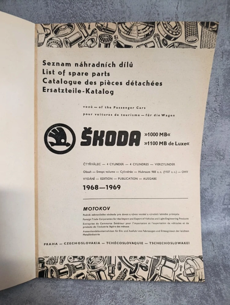 Seznam ND na Škoda 1000 MB, 1968-69