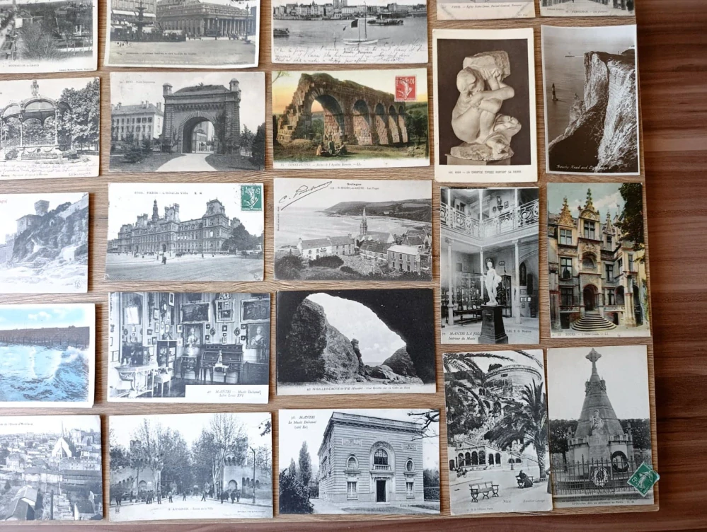Staré pohlednice Francie Anglie Evropa 32 ks cca 1900–1930