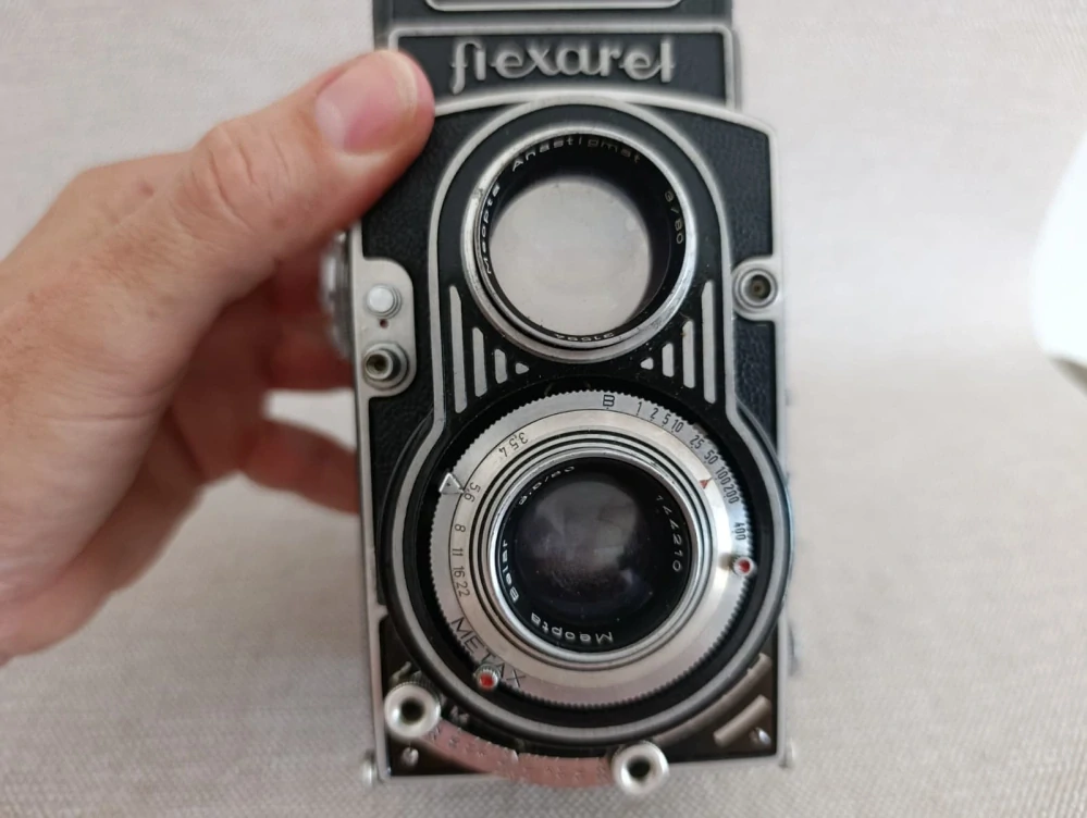 Flexaret V Meopta Belar 3,5/80 + pouzdro a krytka objektivů č.34