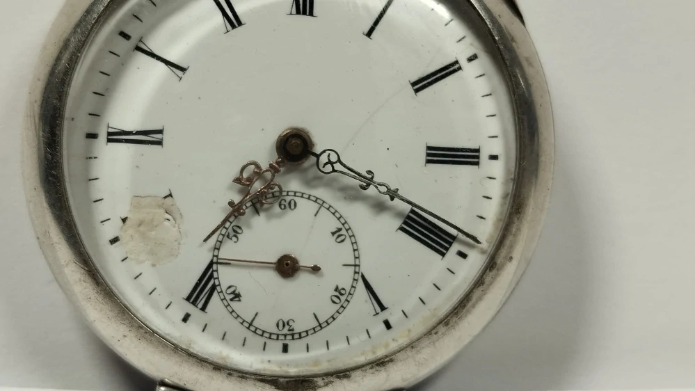 Starožitné stříbrné kapesní hodinky cca 1920 | punc 0,800