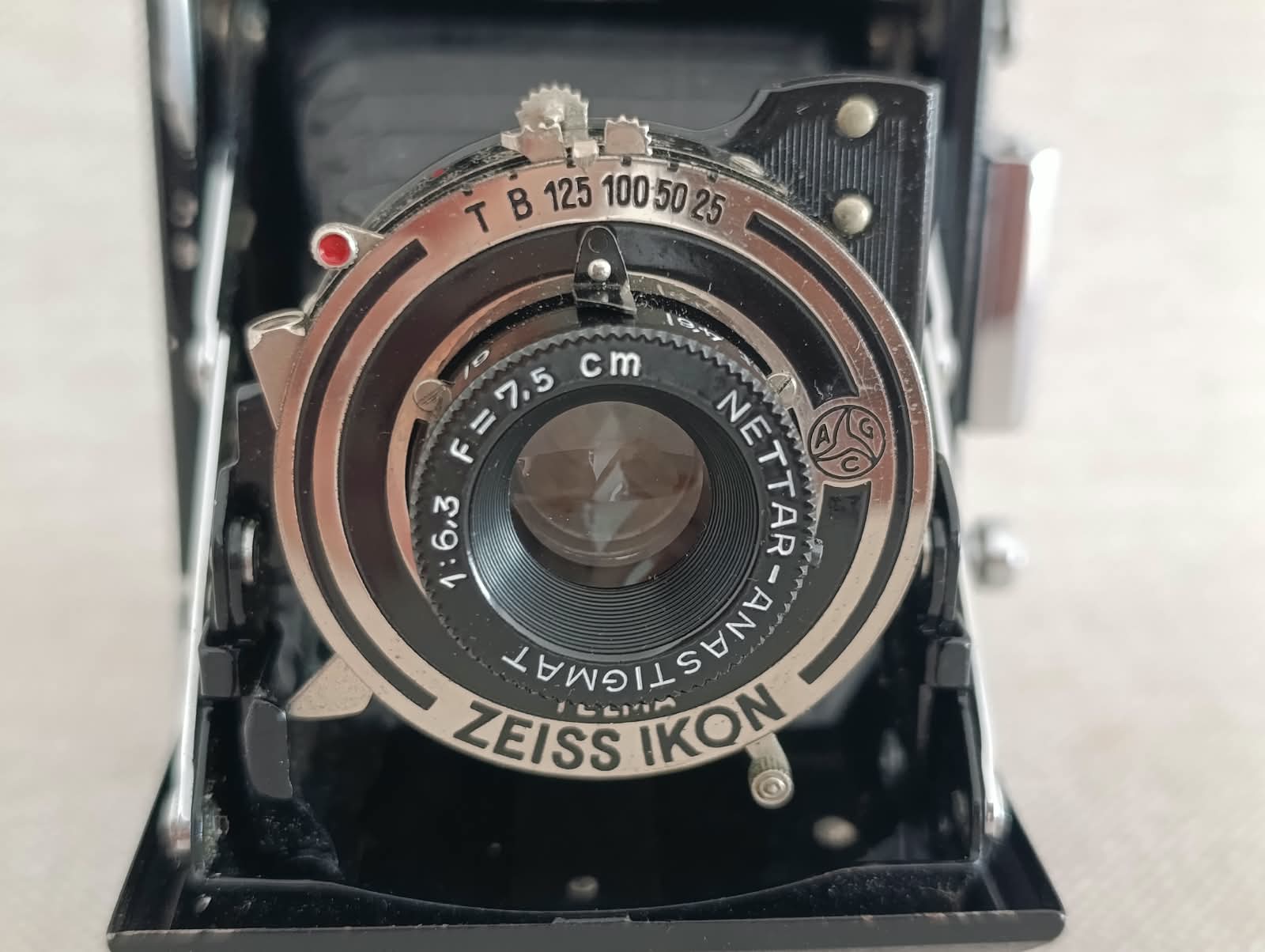 Zeiss Ikon Nettar 6,3/7,5 Telma – měchový fotoaparát + pouzdro č.92