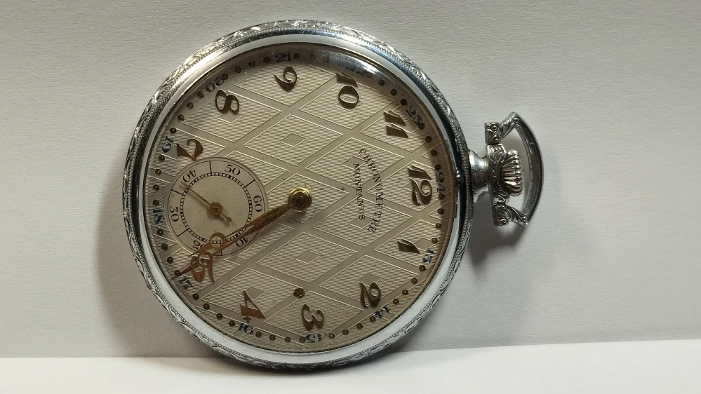 Pánské pěkné kapesní hodinky CHRONOMETRE MONTANUS