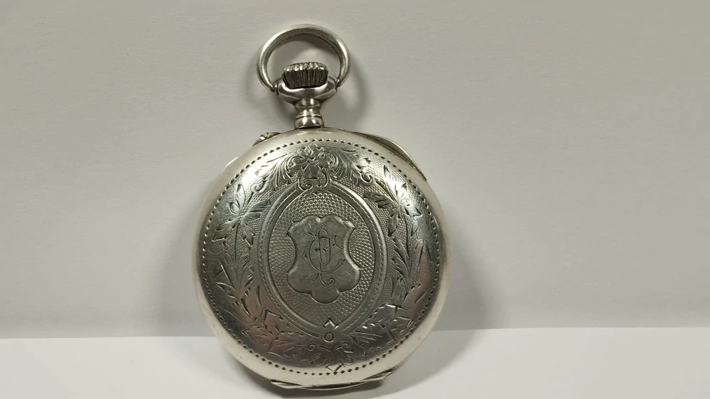 Starožitné stříbrné kapesní hodinky cca 1920 | punc 0,800