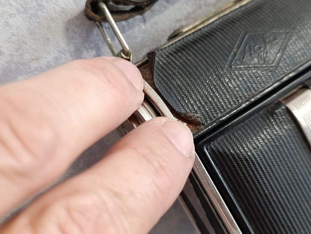 Historický měchový fotoaparát Agfa Billy Record