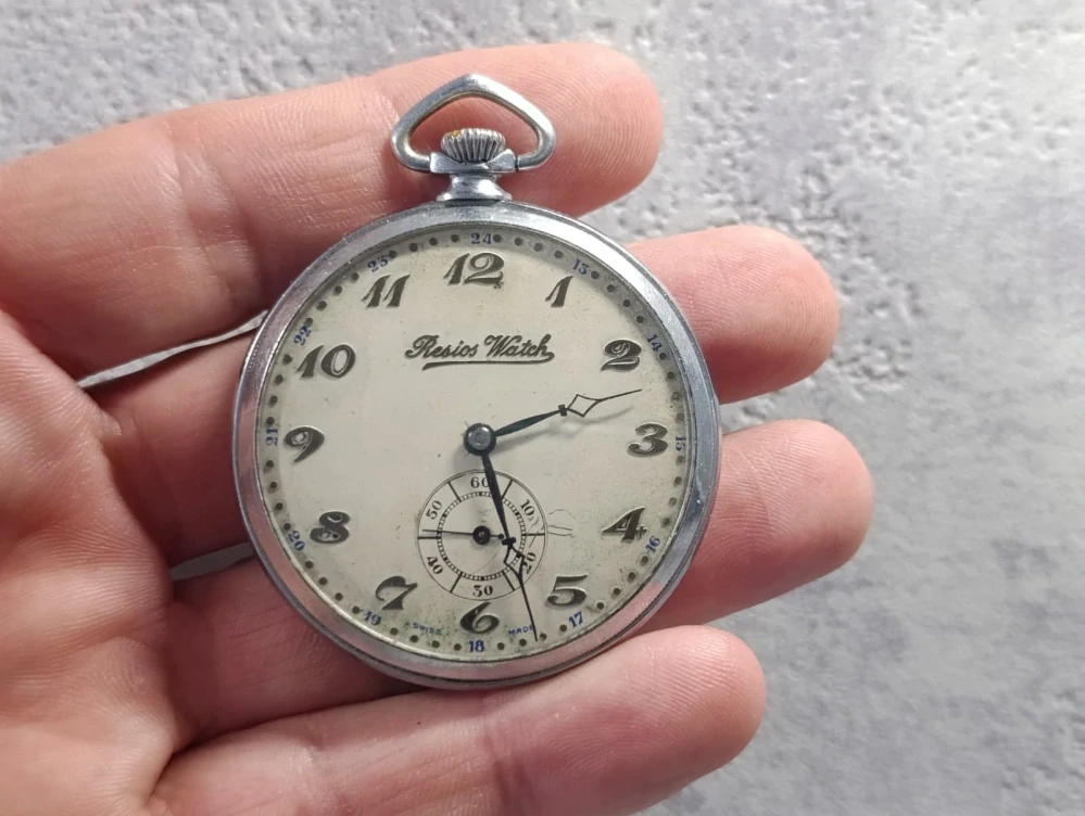 Starožitné zachovalé kapesní hodinky RESIOS Watch