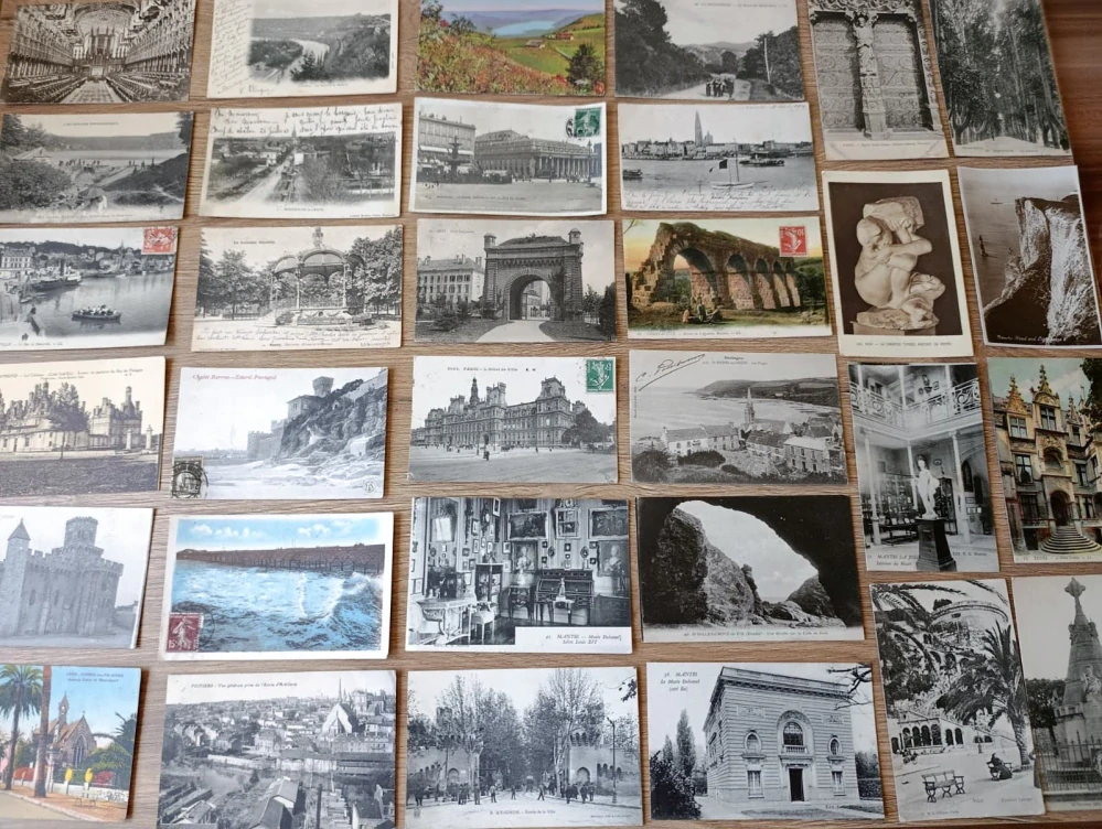 Staré pohlednice Francie Anglie Evropa 32 ks cca 1900–1930
