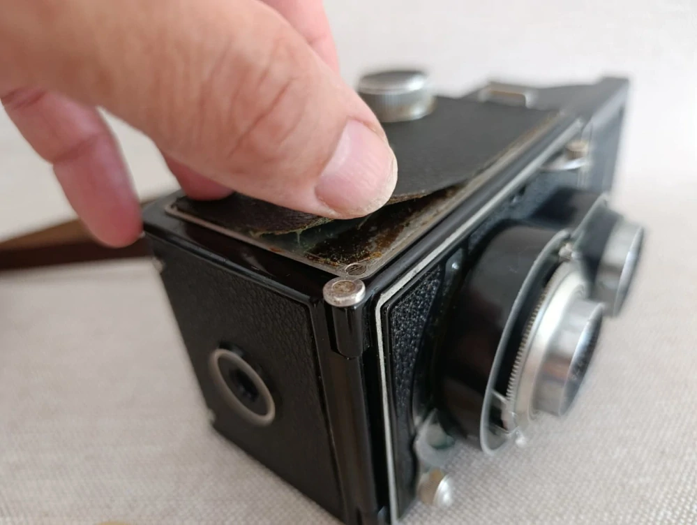 Flexaret V (5) – Meopta Belar 3,5/80, krytka objektivů a pouzdro (č.30)