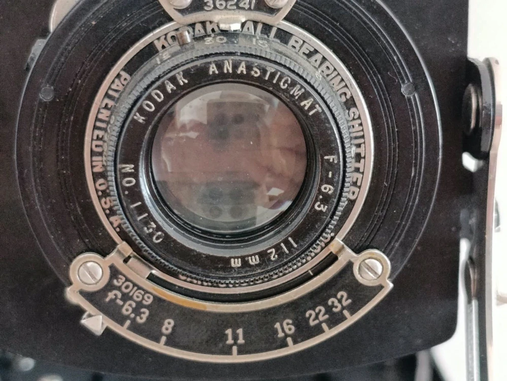 Starožitný Kodak zřejmě No. 1 Autographic Special + pouzdro + filmy č.89