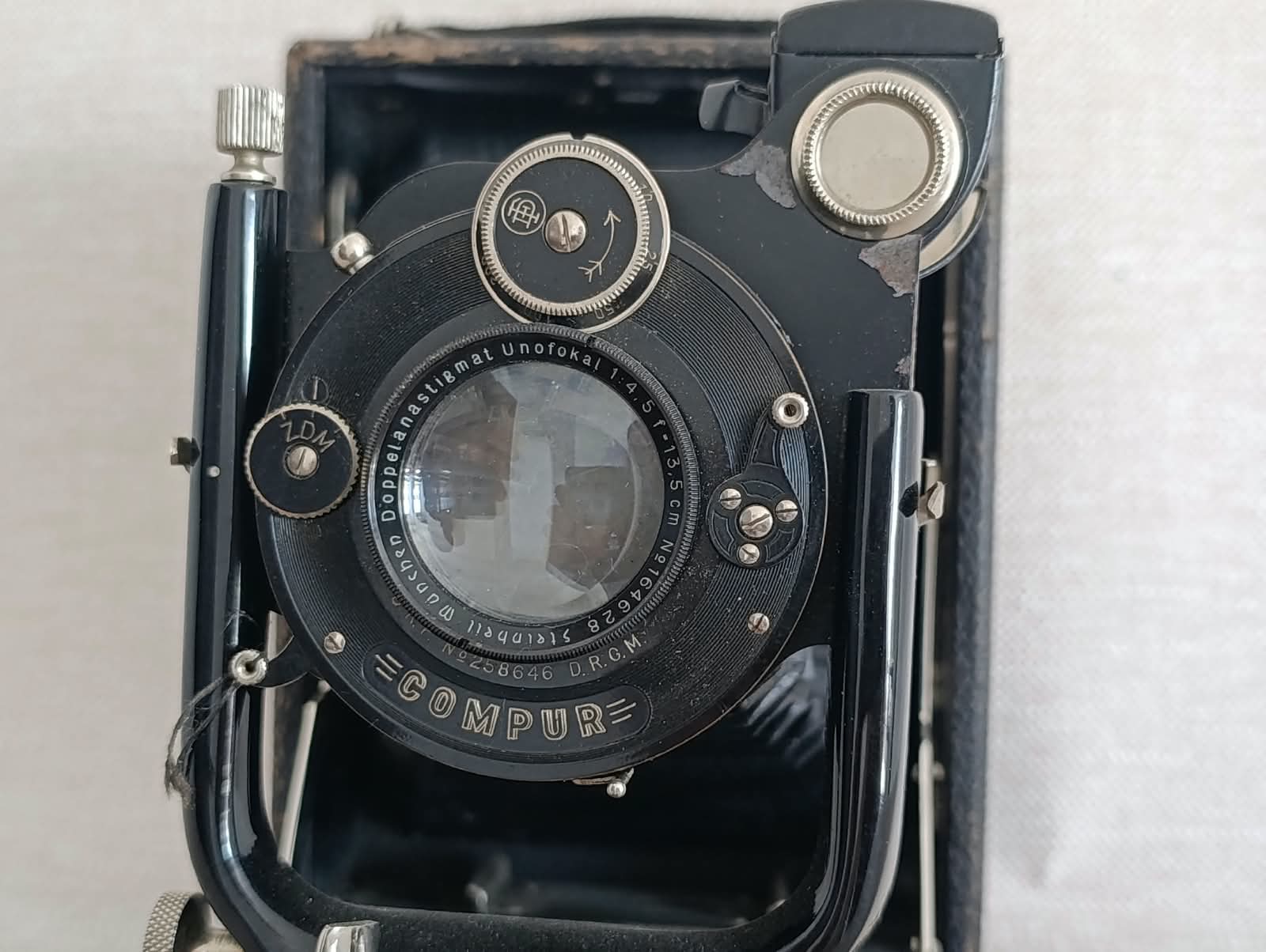 Velký fotoaparát Welta Meyer Unofokal 4,5/13,5 Compur – měchový fotoaparát, čtěte popis č.106