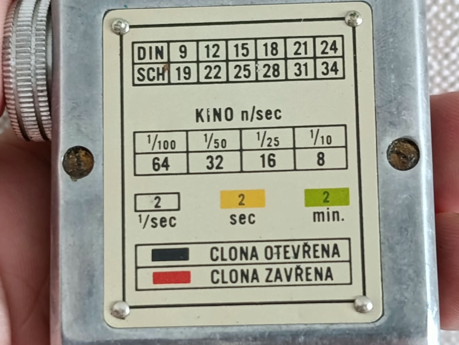 Meopta Super-Standard 8 – lepička filmů + Exposimet
