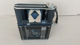 Starý německý měchový fotoaparát Agfa Billy Clack Art Deco