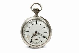 Starožitné stříbrné kapesní hodinky cca 1920 | punc 0,800