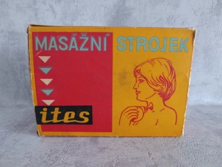 Masážní strojek ITES 720 v originální krabici – funkční, kompletní, velmi zachovalý (1977)