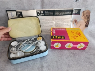 Masážní strojek ITES 720 v originální krabici – funkční, kompletní, velmi zachovalý (1987)