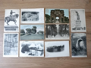 10× stará pohlednice Francie – Paříž, Orléans, Bretaň, Nancy